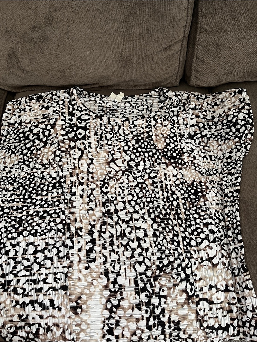 Women’s Printed  summer top Black & Cream